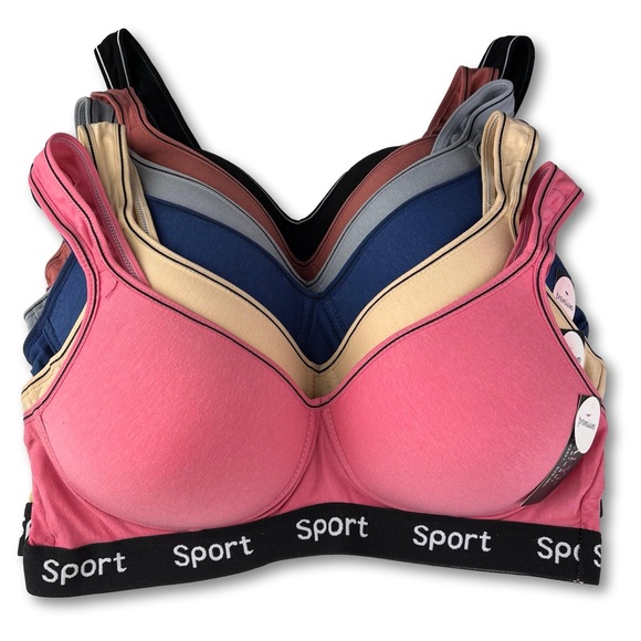 GAIYI Women's Multi-Color Padded Bras 34C or 36C - Pack of 6 - Picture 1 of 5